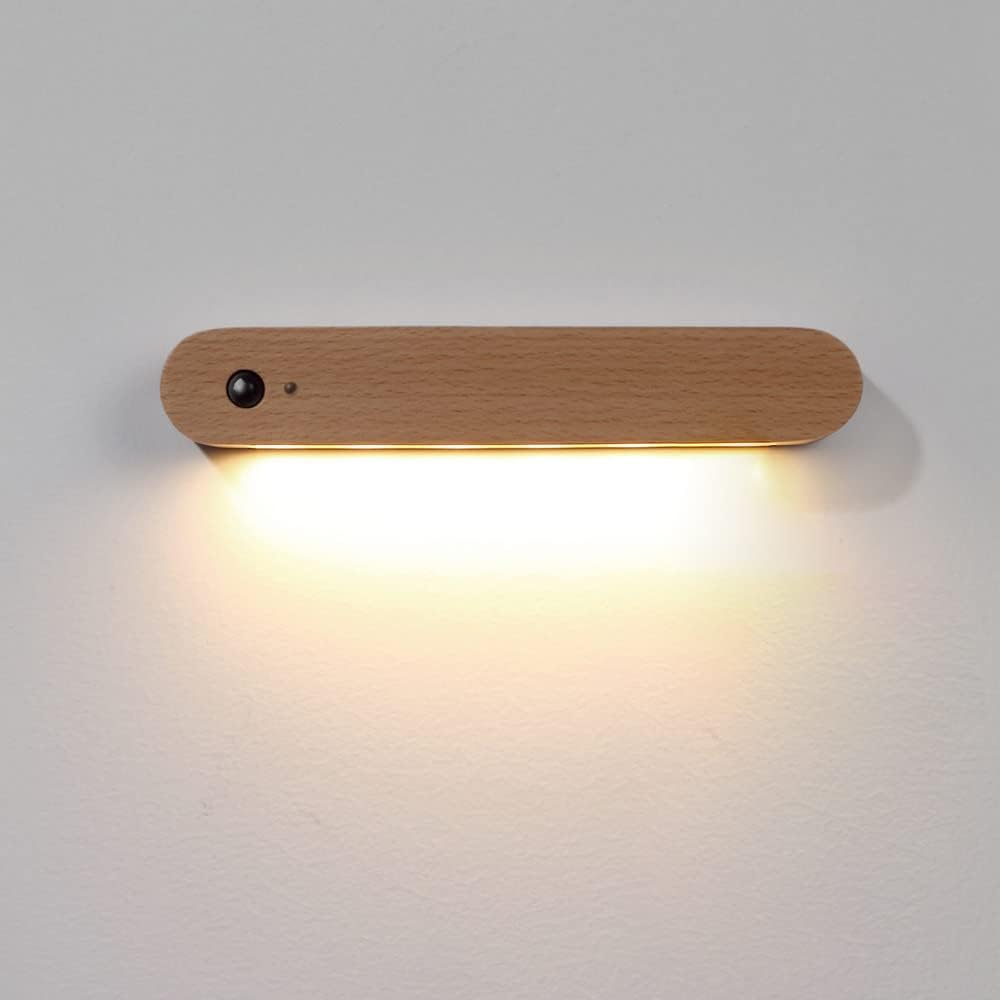LED Sensor Wall Sconce Lamp Human Body Induction Night Light, Rechargeable Intelligent Wall Lighting Fixtures, Magnetic Attraction Wall Induction Safe Lamps for Stairs Hallway