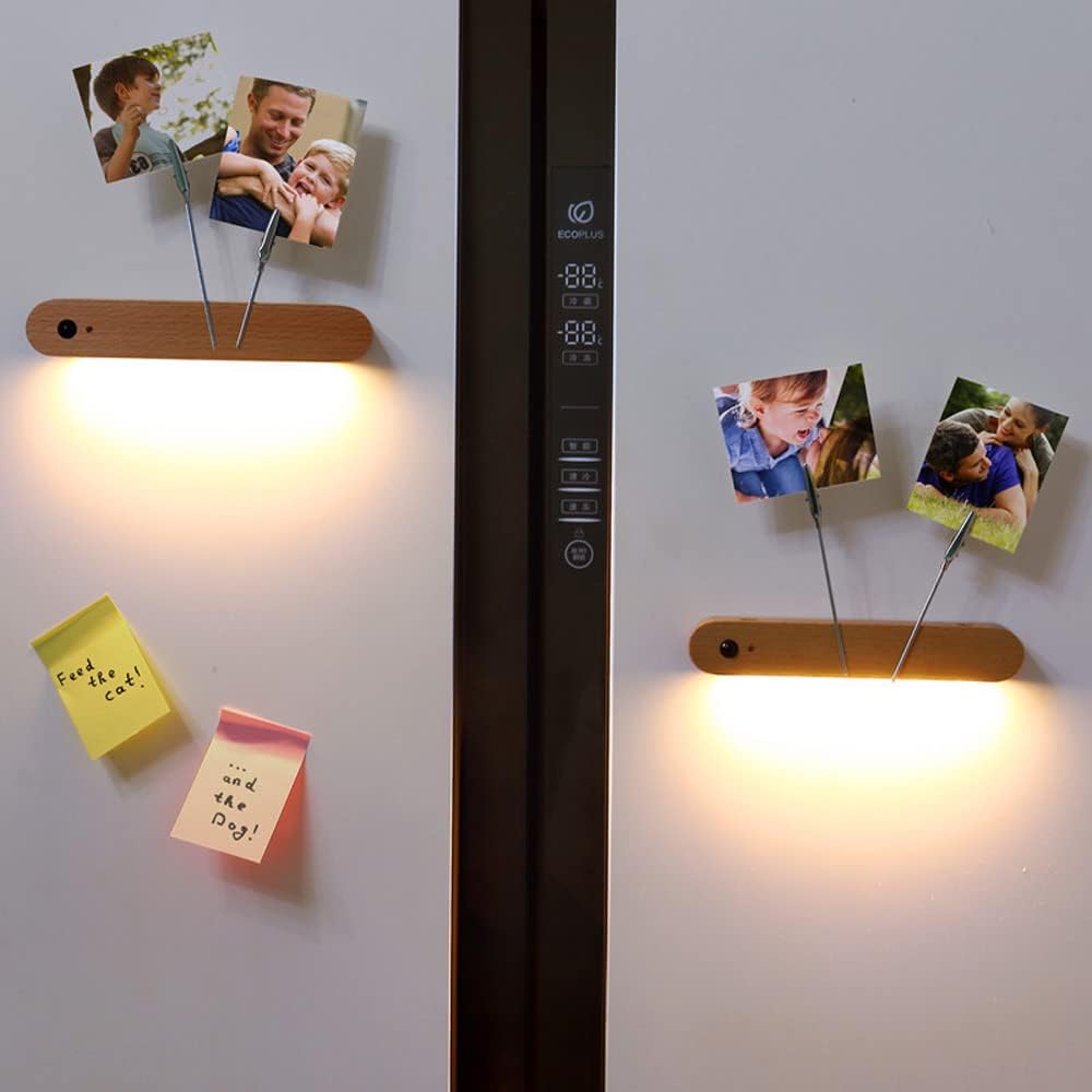 LED Sensor Wall Sconce Lamp Human Body Induction Night Light, Rechargeable Intelligent Wall Lighting Fixtures, Magnetic Attraction Wall Induction Safe Lamps for Stairs Hallway