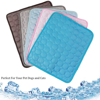 5 Sizes Cool Ice Silk Moisture-Proof Mattress Cushion Pet Cooling Mat Dog Cat Sleeping Pad Summer Small Animal Cold Bed