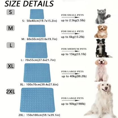 Dog Cooling Mat Summer Pet Cold Bed Extra Large for Small Big Dogs Pet Accessories Cat Durable Blanket Sofa Cat Ice Pad Blanket